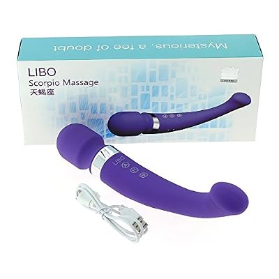 Libo Vibromasseur Rechargeable en Silicone Duo Mauve 26 Cm