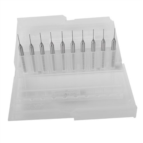 DN Un Conjunto De 0.5mm de acero de tungsteno de carburo Brocas PCB CNC / PCB fresadora (paquete de 10)