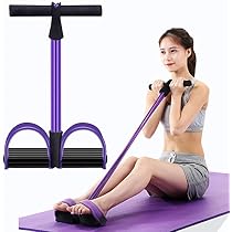 6 Tubes élastiques à Pédale Avec Poignées - Bande Résistance Réglable Fitness Maison - Entraînement Bras, Jambes, Taille