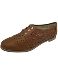 Buffalo - Zapatos de cordones de Material Sintético para mujer Marrón marrón 41