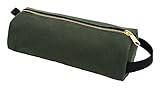 9.1 X 4 X 2.5 inches Rough Enough Highly Heavy Canvas Military Classic Small Tool Pencil Case Pouch (Raw Green) by ROUGH ENOUGH