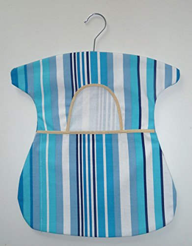 Klammerbeutel Baumwolle, ca. 38×43 cm, Streifen, mit Bügel - 2