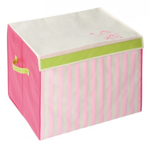 XXL WENKO Aufbewahrungstruhe Princess - 50 x 40 x 40 cm - Vlies - faltbar - Aufbewahrungsbox - Spielzeugkiste