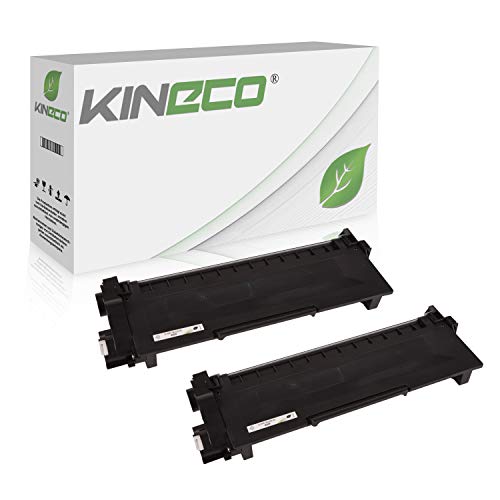Kineco 2 Toner kompatibel für Brother TN-2320 TN2320 TN-2310 für Brother HL-L2340DW, HL-L2360DN, MFC-L2700DW, DCP-L2520DWG1, DCP-L2500D, HL-L2360DN - Schwarz je 2.600 Seiten