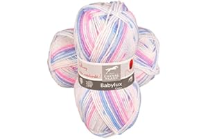 Laines Cheval Blanc - BABYLUX COLOR fil à tricoter layette 50g 100% acrylique - Idéale pour le tricot bébé