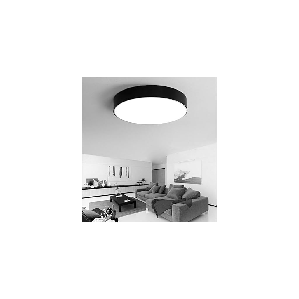 Badlampe Deckenlampe Led Modern Rund Schwarz Leuchten Schlafzimmerlampe