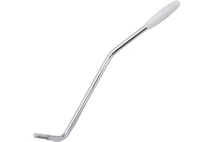 Musiclily Pro 4,8mm Gwint Stalowe Ramię Tremolo do Gitary Elektrycznej Importowanej Strat, Chrom z Biała Nakładka