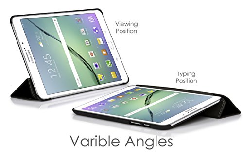 Forefront Cases® Neue Leder Hülle Tasche Case Cover für Samsung Galaxy Tab S2 8.0 T715N – Rundum-Geräteschutz und intelligente Auto-Sleep-Wake-Funktion – inkl. Eingabestift - 2