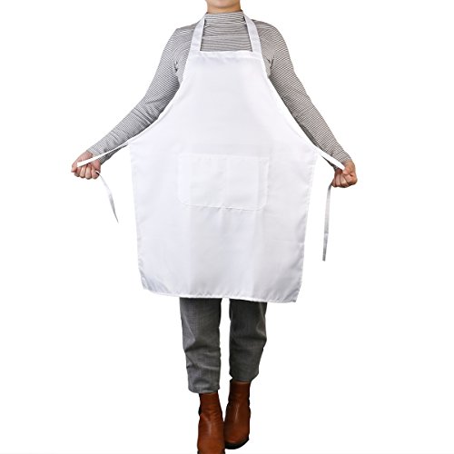 ULTNICE Arbeitsschürze Arbeitsschutzblech Schürze Weiß Für restaurant Café Supermarkt - 6