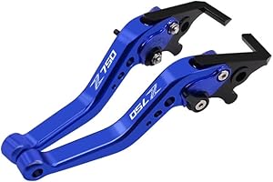 YP YUANPEI Pour z750 2007 2008 2009 2010 2011 2012 CNC réglable court frein levier d'embrayage accessoires de moto (bleu)