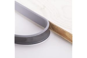 CUYSFEAD 3m×18mm Grey U Shape Veneer Edge Banding Strip,Self Adhesive Wood Edging Veneer Tape,Kitchen Worktop Edging Protectors Joining Strip,Edging Trim Sealing Strip, Tables and Chairs, Cabinets
