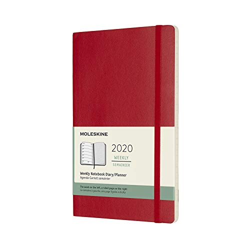 Preisvergleich Produktbild Moleskine Wochen Notizkalender, Taschenkalender, 12 Monate, 2020, Large, A5, Soft Cover, Scharlachrot