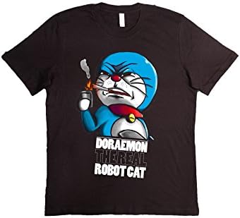 VILLAGESTORE T-Shirt Unisex Fashion 100% Cotton (Check Your Size From Our Size Guide) Doraemon The Real ROBOTCAT