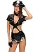 Produktbild New Wet Look Schwarz Police Frauen Cop Kostüm Halloween Fancy Dress Hen Party Tänzerin Party Wear Abend Größe M UK 10 EU 38