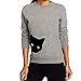 Produktbild Cooljun Damen Pullover, Damen Mädchen Niedlich Mode Katze Print Langarm-Sweatshirt mit Kapuze Tops Frühling Herbst Bluse