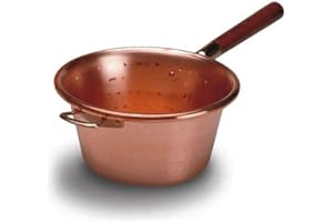 Lar S.N.C. Di E.& M. Noseda Paiolo Rame Man.Lungo Cm.20, 44.5 kg, Bronzo, Pentola, Con Coperchio