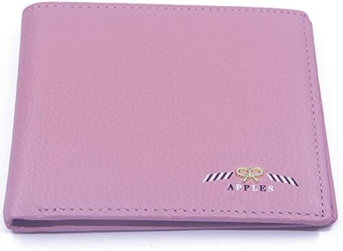 Slim Wallet Compact Leather Pocket Wallet for Women Pink