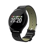 TPulling Mode Y7 Farbe Smart Uhr Blutdruckmessgerät Pulsmesser Schrittzähler Handgelenk Intelligente Armbanduhr Uhr mit Bunten UI Bluetooth Smart Sportuhr (Schwarz)