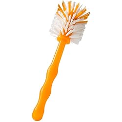 Brosse à vaisselle - Idéal pour Thermomix® TM5, TM31 et TM21 - Mix Pot avec poils en nylon de qualité, orange, 1