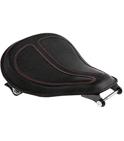 BREDUXSER Motorzadel, leer, motorzadel, met veerbodemplaat voor Bobber Sportster XL1200 883 48 Dyna Softail (bruin