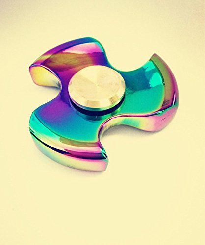 DipamkarHigh Quality Zinc Alloy Fidget Spinner Hand Finger Focus EDC Stress Relieve Toys (Rainbow-DS6)