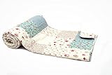 Tagesdecke 200x230cm 1001 Wohntraum 17JN02b Quilt Lotte Blumen, 200 x 230 cm, Plaid Tagesdecke, Patchwork Vintage Landhaus Shabby Decke, bunt