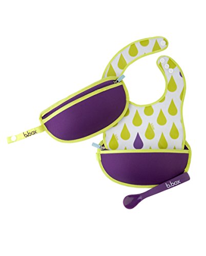 b.box Travel Bib and Spoon (Splish Splash)