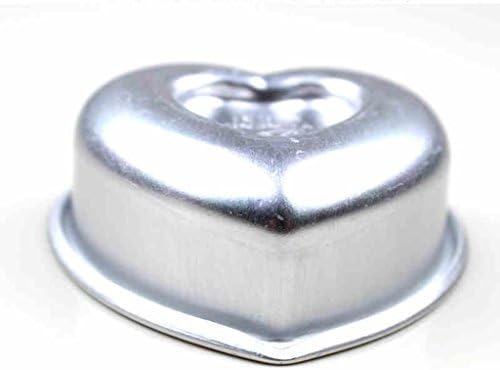 Love Type Small Cake Mold Solid Bottom Love Model Heart Aluminum Alloy Egg Tart Mold ( Color : B )