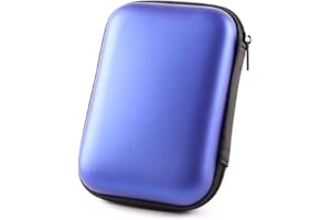 CMUYKIBU Funda de disco duro externa de 2 x 2,5 pulgadas, funda de protección EVA rígida para WD,SSD HDD, bolsa portátil a prueba de golpes, con bolsillo para accesorios