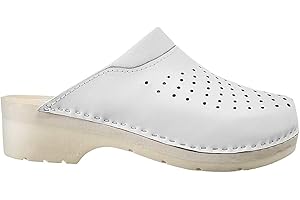 ESTRO Sabots Femme en Cuir Chaussures Hôpital Mules Femmes Sabots Orthopédiques CDL02