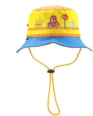 kids hat,Child Bucket Hat Lightweight Wide Brim Bucket Hat UPF 50+ Breathable Gardening Fitted Hats Protection Fishing Beach Hats for Boys Girls Unisex Camp Kid Hat Sun Hat Yellow Orange HD47