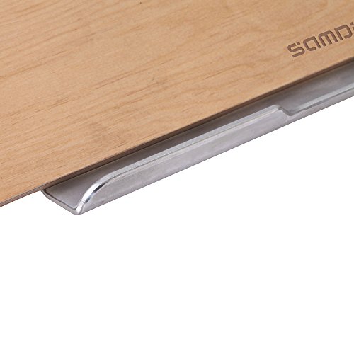 SAMDI Notebookständer mit Schublade | Universal Laptop aus Holz Stand Halter Halterung | Dock Gradient Oblique für Air/Pro Retina 11″/ 12″ / 13″/ 15″ PC Notebook(Beige) - 5