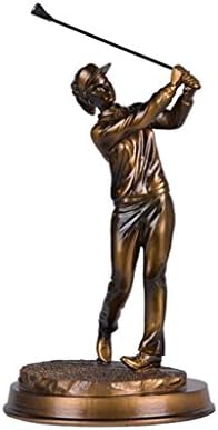 CHENGYI Simple And Fashionable Golf Figure Sports Sculpture Handicraft Decoration Retro Living Room Office Home Decoration,14*14*30cm ( Color : A )