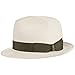 Produktbild Borsalino Prestigioso Trilby Panamahut Fedora Hut Herrenhut Damenhut Sommerhut Sonnenhut Strohhut Damen Herren mit Ripsband, Ripsband Frühjahr Sommer (57 cm - natur-grün)