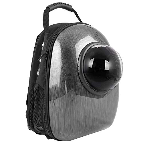 CityBAG - Mochila para transporte de mascotas gato y perro Transportin de plástico rígido gris