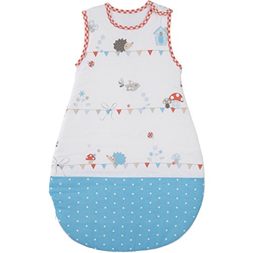 Preisvergleich Produktbild Baumwolle Schlafsack Vogeltanz, 70cm lang viele bunte Waldtiermotive • Vogeltanz Kinder Kleinkind Baby Winter