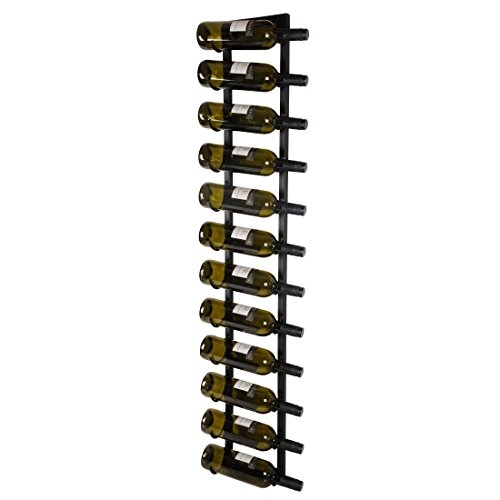 Weinregal / Flaschenregal / Wandregal HANG UP aus Metall, schwarz, pulverbeschichtet, für 12 Flaschen – H 120 x B 23 x T 10 cm - 3