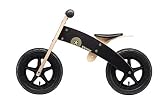 BIKESTAR® Premium Kinderlaufrad für mutige Entdecker ab 3 Jahren ★ 12er Natur Holz Edition ★ Teuflisch Schwarzes Piraten Design - 2