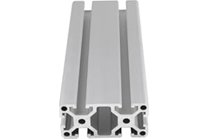 CNCMANS Perfil de aluminio 1 pieza 40 x 80 tipo T ranura 8 plata anodizada estándar europeo perfil lineal aluminio 40 x 80 perfil de aluminio 40 x 80 longitud estándar 800 mm para CNC DIY