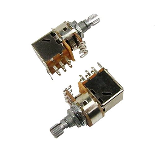 Musiclily Métrico 15mm Split Shaft Potenciómetro Push Pull 500k Ohm Linear Taper (2 piezas)