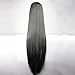 Anime Wig 100CM Long Straight Black Style Lovely Lady Anime Cosplay Hair Full Wig