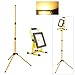 Produktbild VINGO® 50W LED Akku Strahler Scheinwerfer Warmweiß Handlampe Mit Teleskop-Stativ Campinglampe Wiederaufladbare Gelb Außenbeleuchtung Betriebszeit 4 Stunden Baustrahler Wiederaufladbare Fluter IP65 Für Camping Nachtfischen Aussen Baustrahler