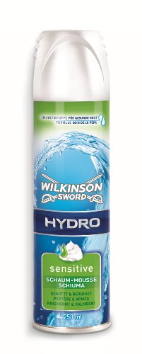 Wilkinson Sword Hydro, Rasierschaum Sensitive, 3er Pack (3 x 250 ml)