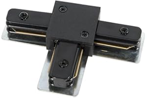 QAZQA - Modern T-coupling piece for 1-phase rail black - Iconic - plastic - LED suitable