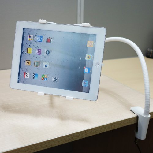 Xcellent Global Faule flexible Schreibtisch-Tabelle 360 Grad-360 Desktop-Ständer Lazy Bed Tablet Halter Halterung für iPad Samsung Air 5 weiß - 4