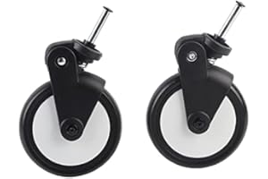 Ersatzräder für Kinderwagen, Vorder- und Hinterräder für Kinderwagen, um 360 ° drehbar, langlebig und verschleißfest, für Kinderwagen Yoyo Yoya (EIN Paar Vorderräder)