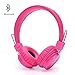 Price comparison product image Invech Bluetooth Kids Headphones with shareport, Wireless / Wired Noise Cancelling over-ear Headphones, Foldable Children Headset with Built-in Microphone for Calling (Pink)