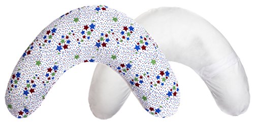 Kinder Valley Twinkle Stars Reversible Nursing Pillow (Silver)