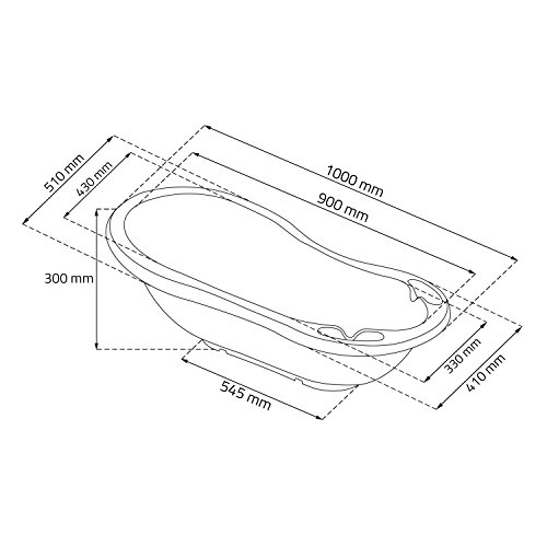Badewanne XXL 100 cm atoll Babywanne ! Top Design! - 2