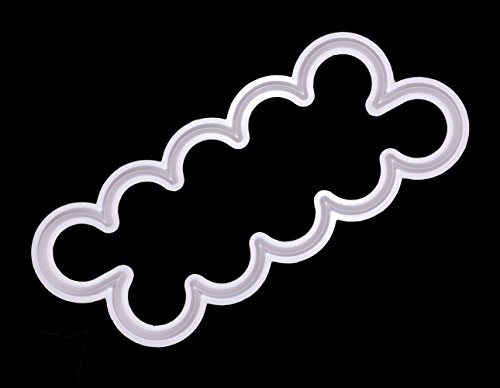 ilauke Rosenausstecher DIY Modellierwerkzeug Deko Utensilien für Rüschen Fondant Marzipan Blütenpaste Kunchen die einfachsten Rosen Ausstecher der Welt – the Easiest Rose Cutter Ever Blüten (Groß) - 3